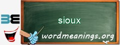 WordMeaning blackboard for sioux